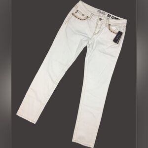 Miss Me White Skinny Jeans, 27